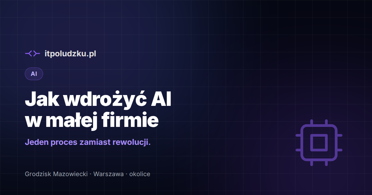 Jak wdrożyć AI w małej firmie