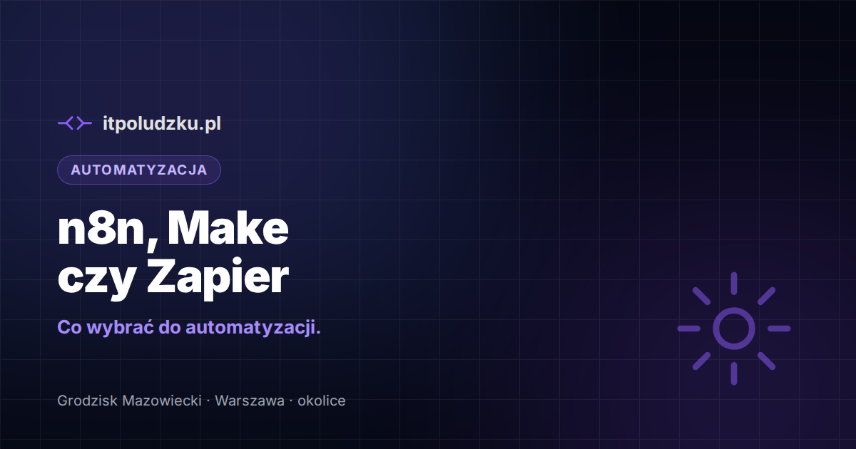 n8n, Make czy Zapier — co wybrać do automatyzacji w firmie