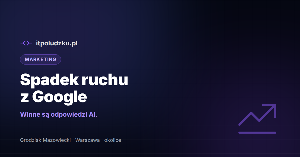 Spadł ruch z Google mimo dobrych pozycji — winne są odpowiedzi AI