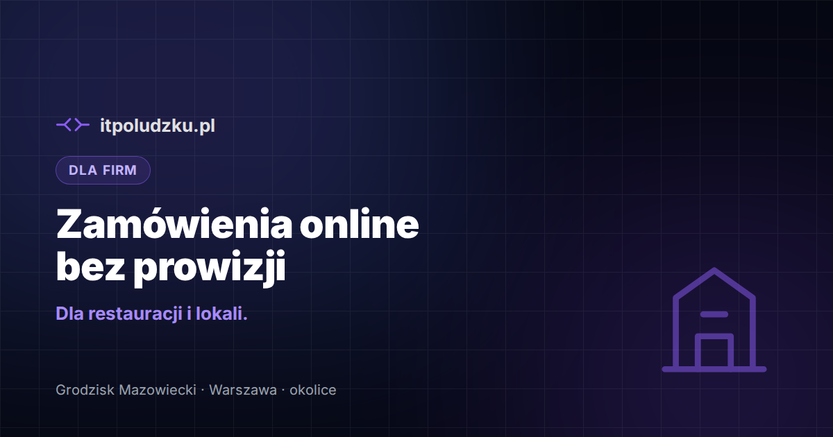 Zamówienia online w restauracji bez prowizji portali